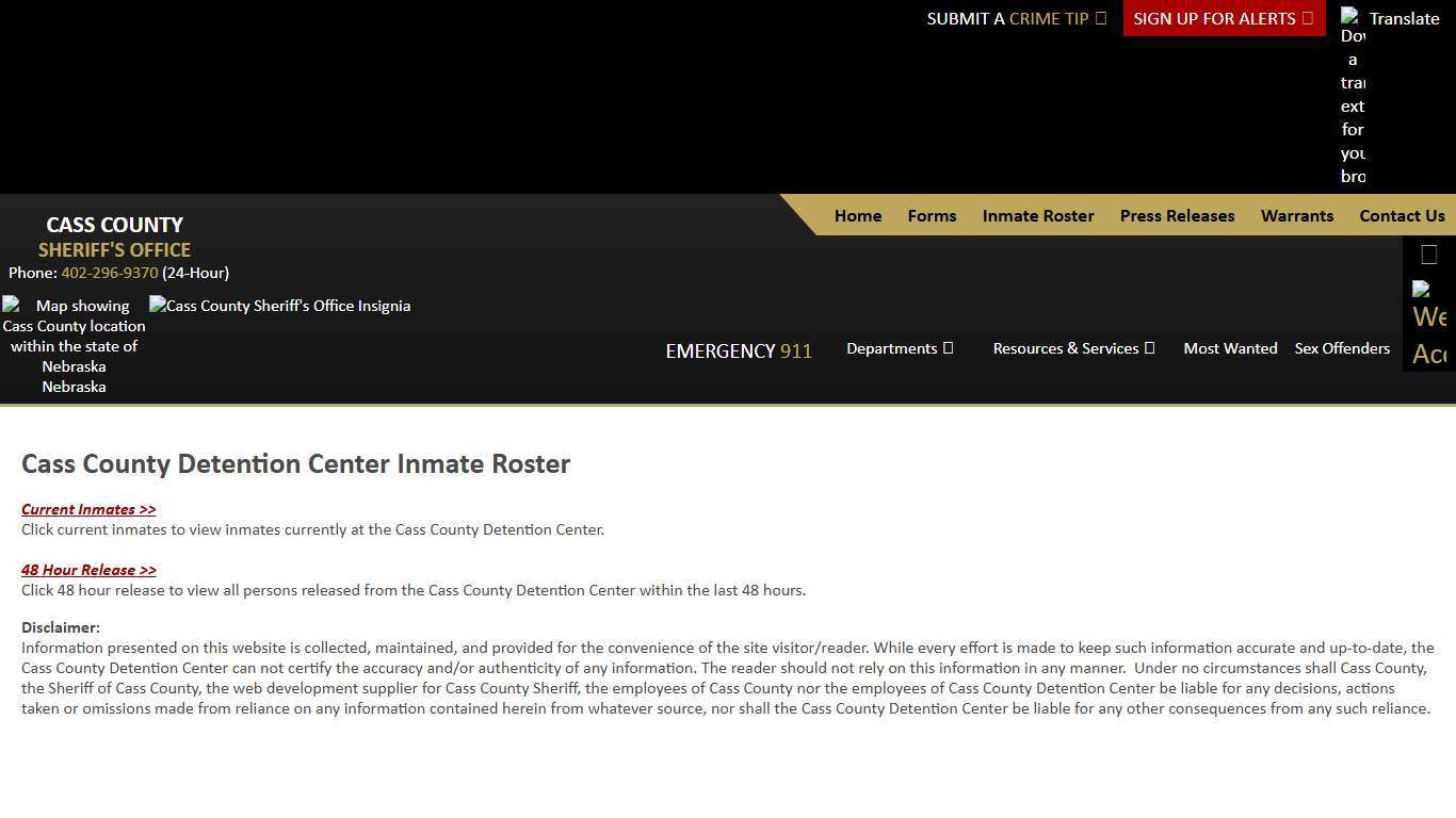 Roster Choose - Cass County NE Sheriff's Office